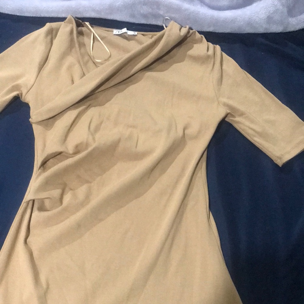 Elegant Tan Women's Dress